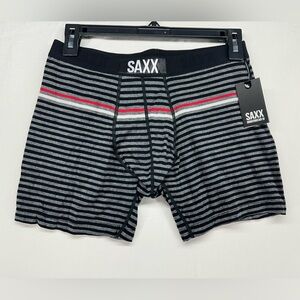 Saxx Men Vibe Super Soft Boxer Brief  Stripe Modern Fit Size M